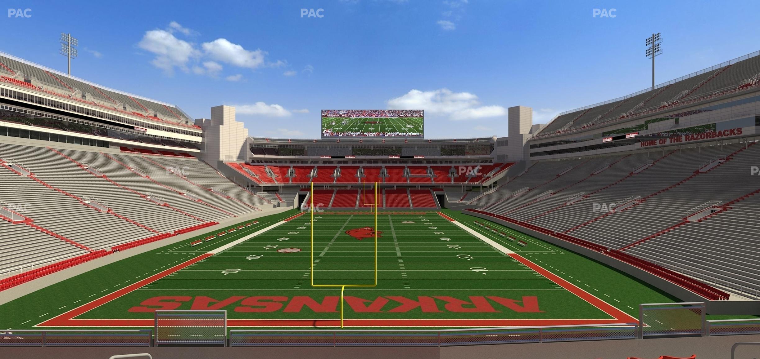 Seating view for Razorback Stadium Section 113