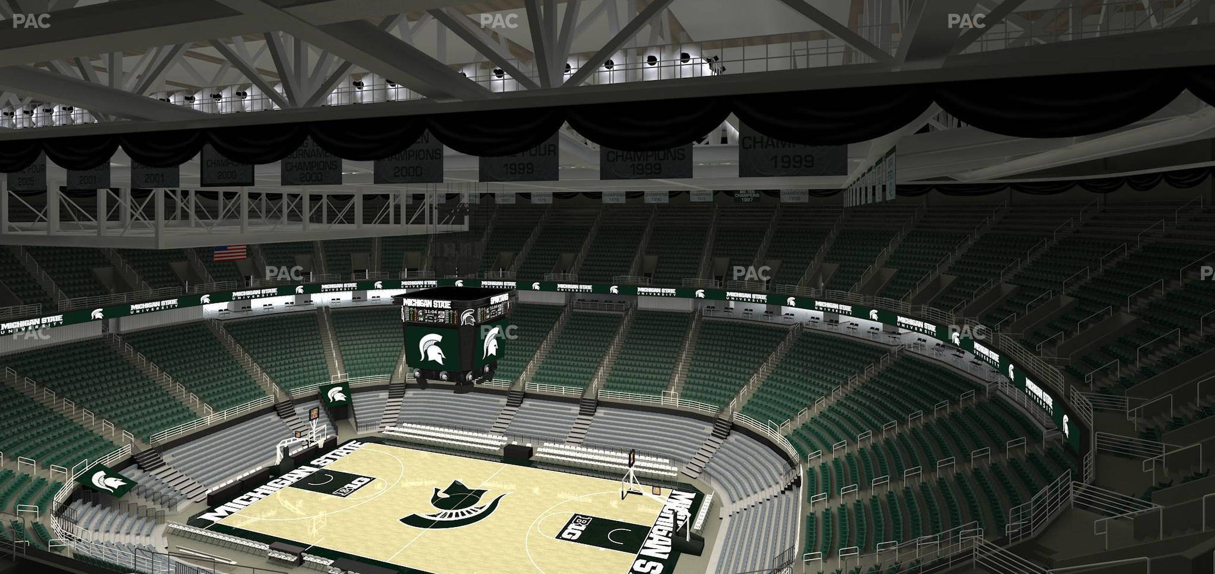 Seating view for Jack Breslin Student Events Center Section Bleachers 206