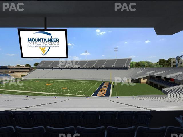 Seating view for Mountaineer Field at Milan Puskar Stadium Section Field Box 72