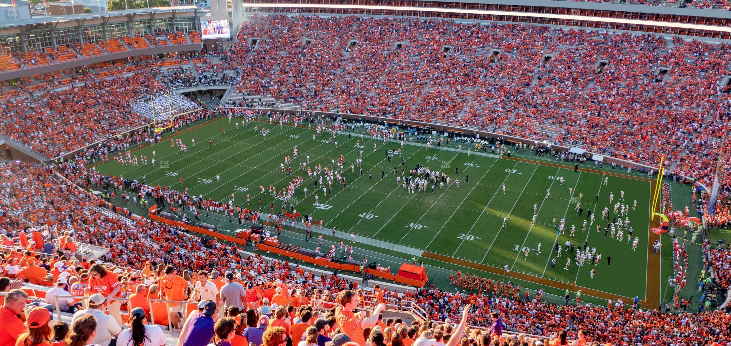 Seating view for Clemson Memorial Stadium Section Tdc