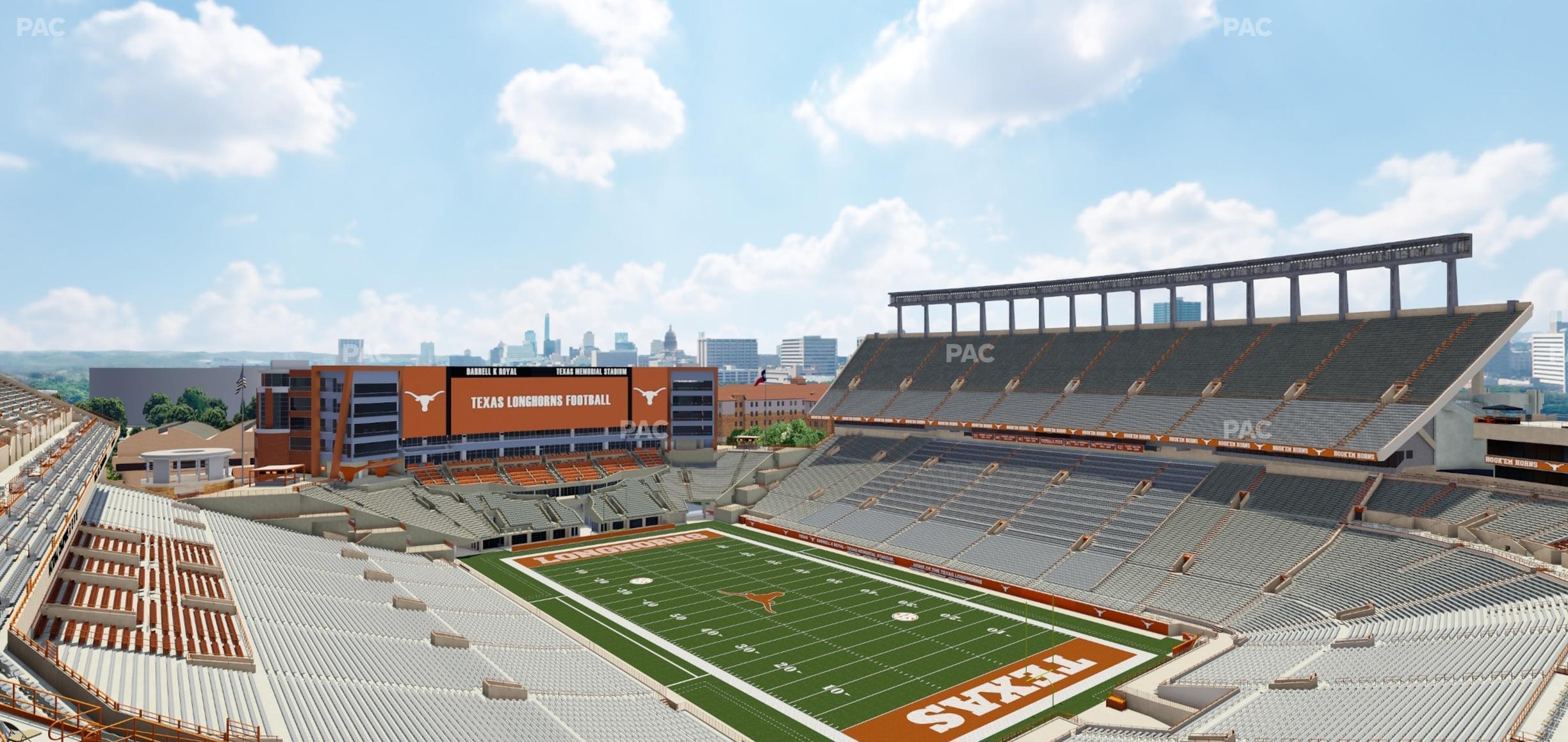 Seating view for Darrell K Royal - Texas Memorial Stadium Section 121