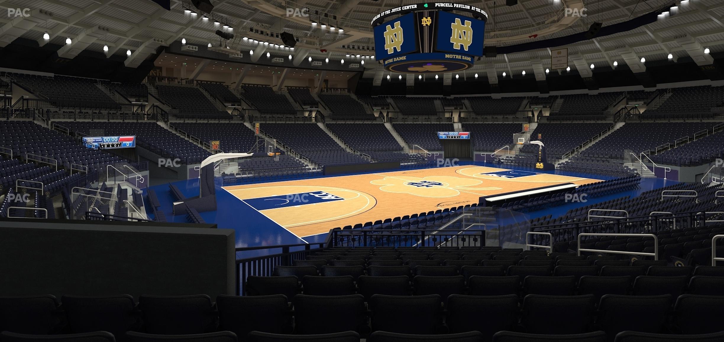 Seating view for Purcell Pavilion at the Joyce Center Section 12