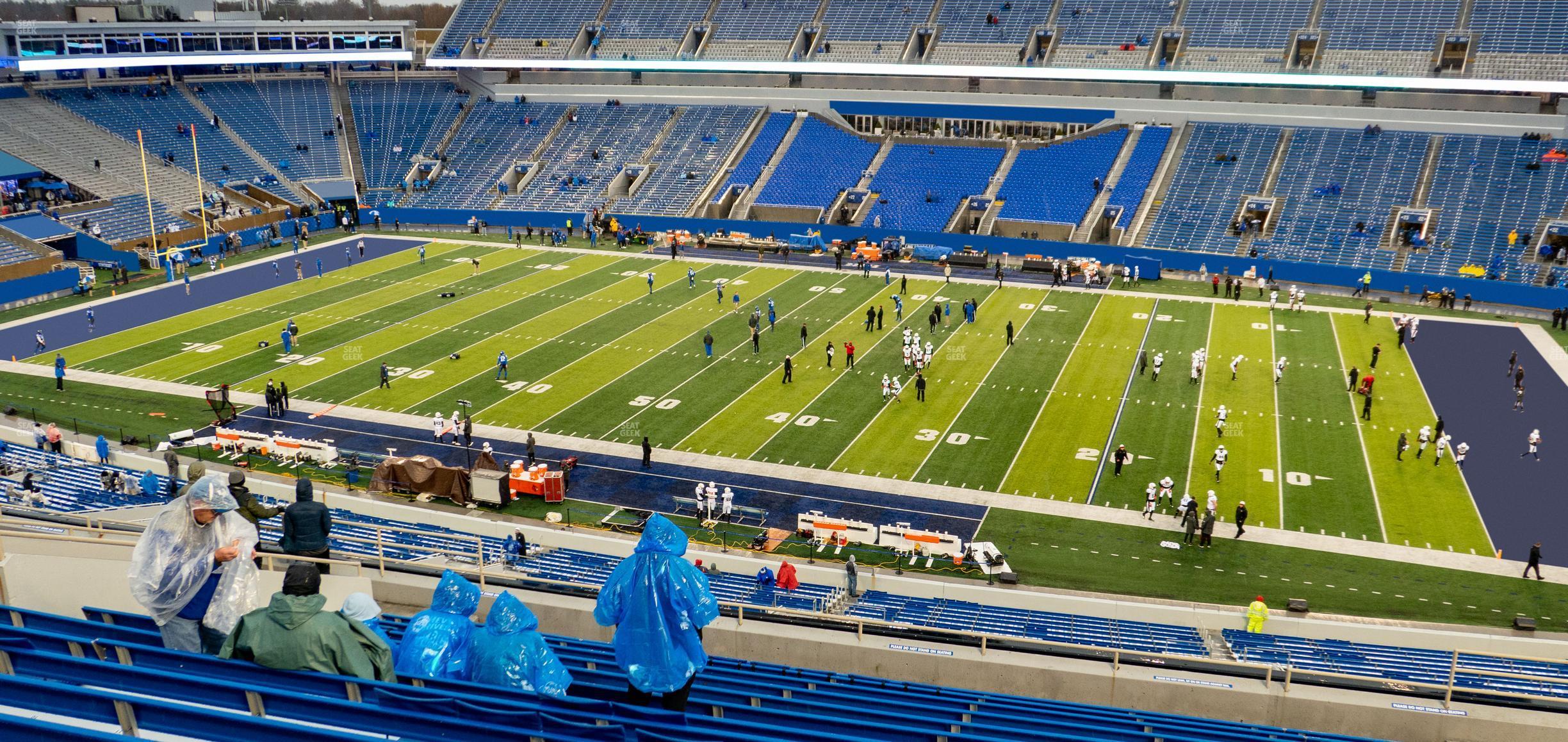 Seating view for Kroger Field Section 208