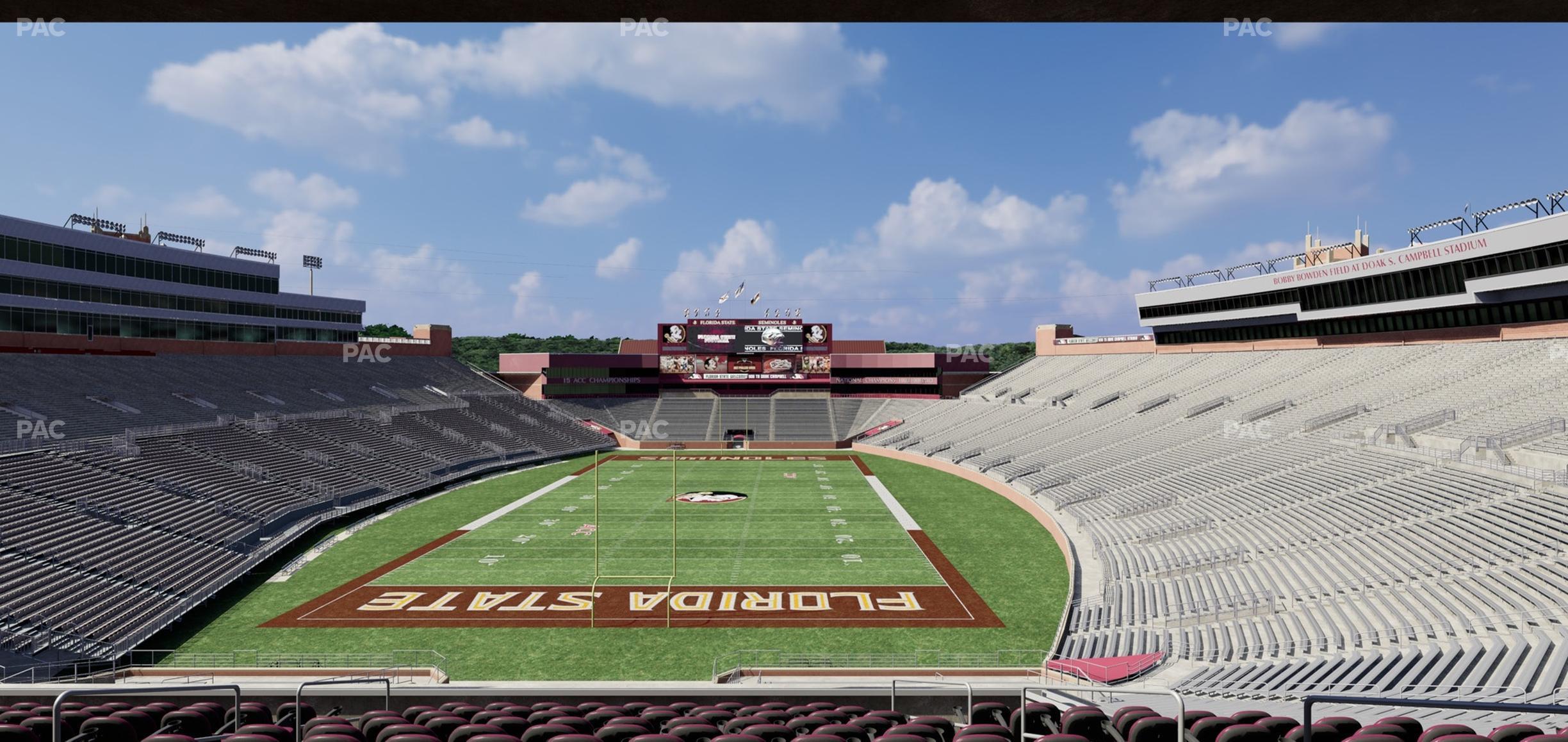 Seating view for Doak Campbell Stadium Section Club 220