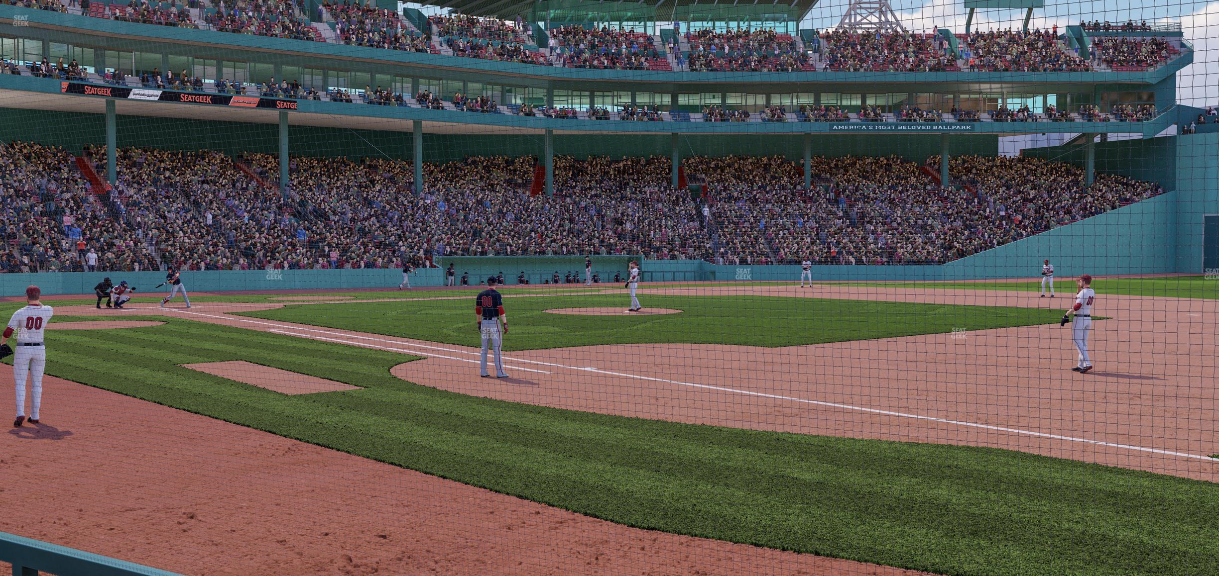 Seating view for Fenway Park Section Dugout Box 17