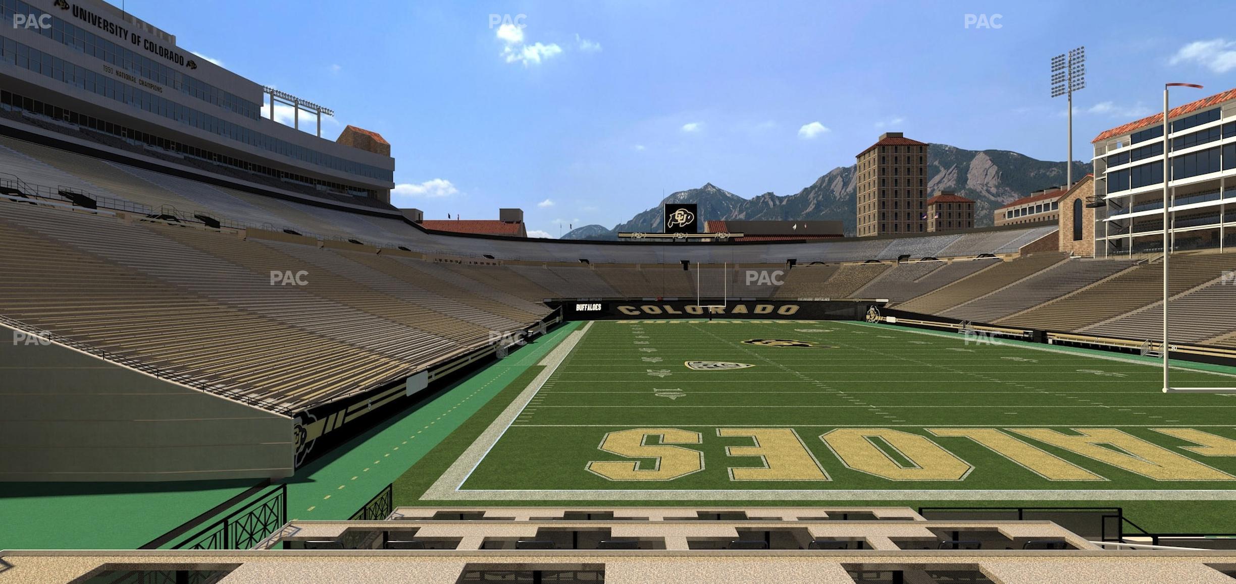 Seating view for Folsom Field Section Loge Box 153