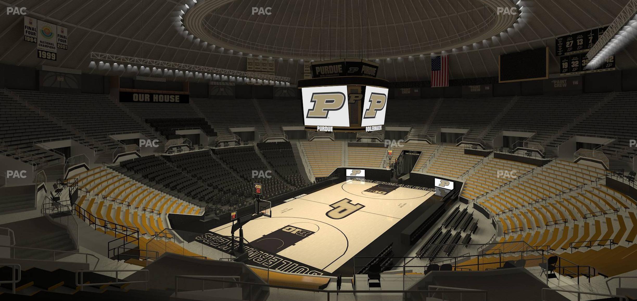 Seating view for Mackey Arena Section Upper 104