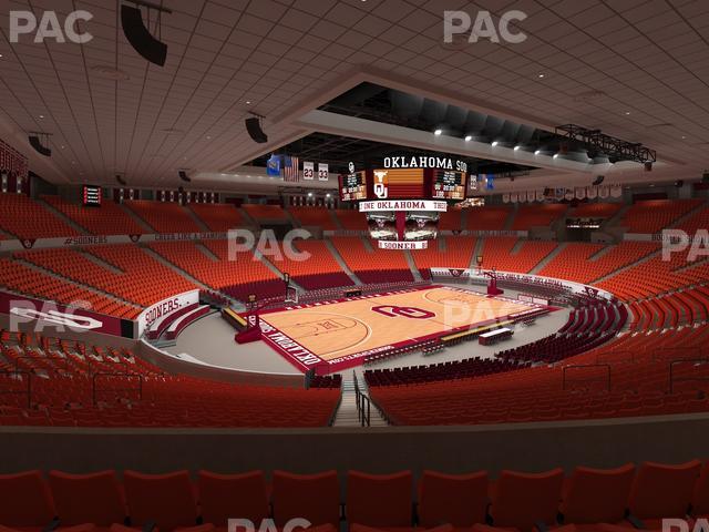 Seating view for Lloyd Noble Center Section 224