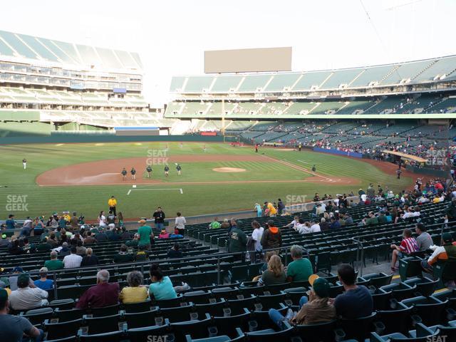 Seating view for Oakland Coliseum Section Rear 122