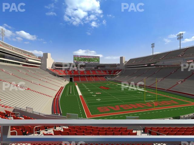 Seating view for Razorback Stadium Section 117