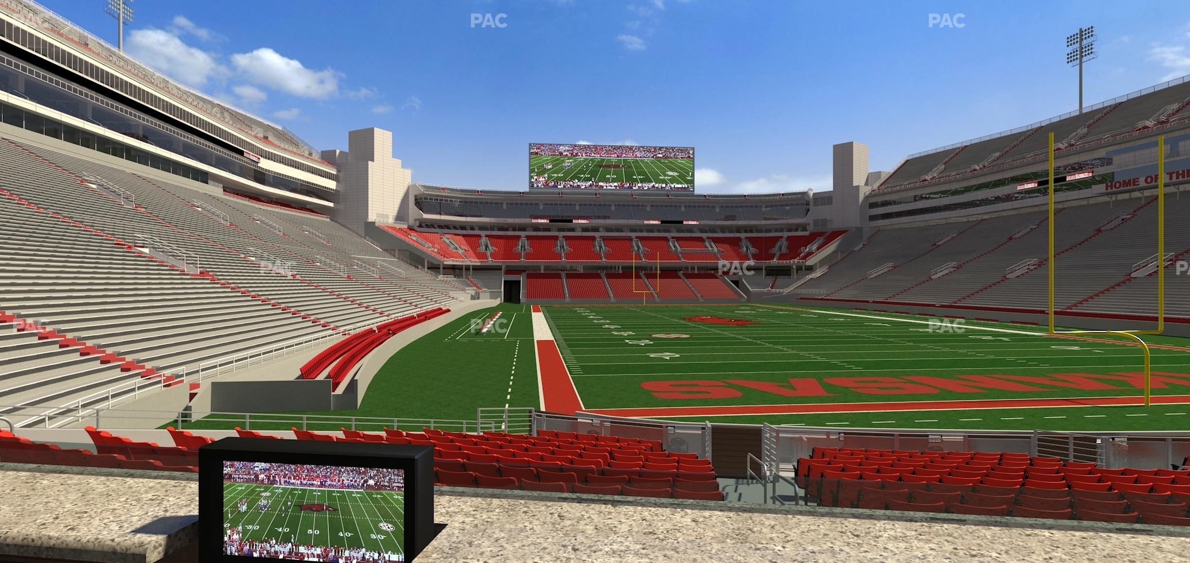 Seating view for Razorback Stadium Section Loge 48