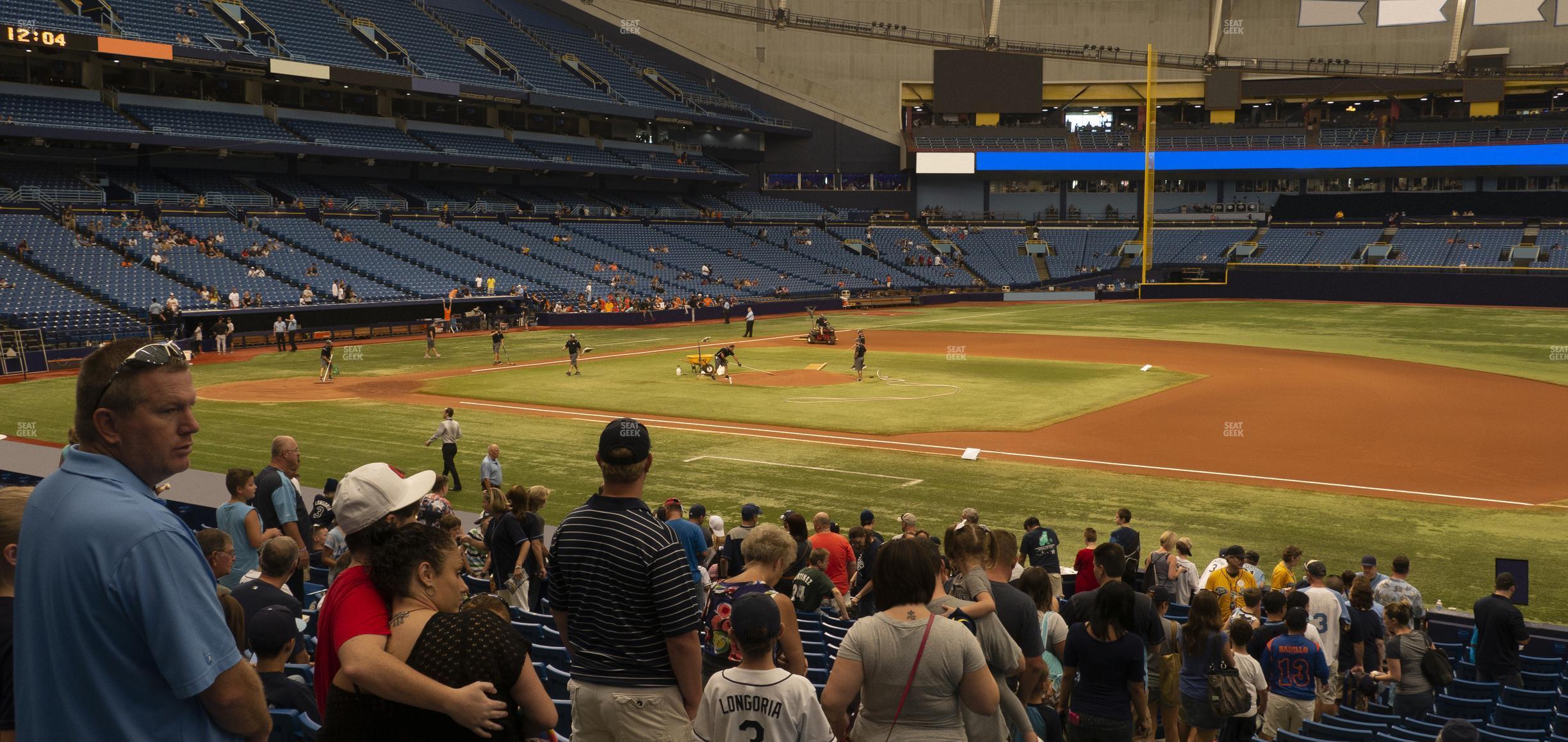 Seating view for Tropicana Field Section 122