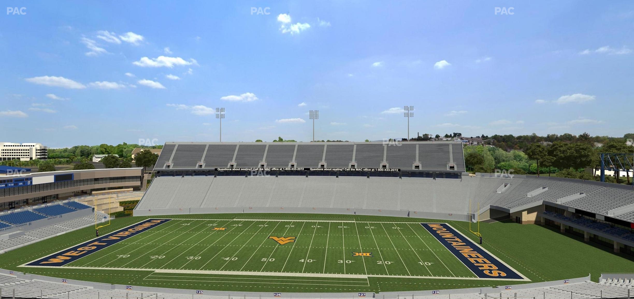 Seating view for Mountaineer Field at Milan Puskar Stadium Section 218