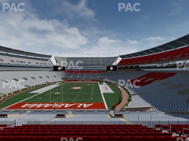 Seating view for Bryant Denny Stadium Section North Zone 4