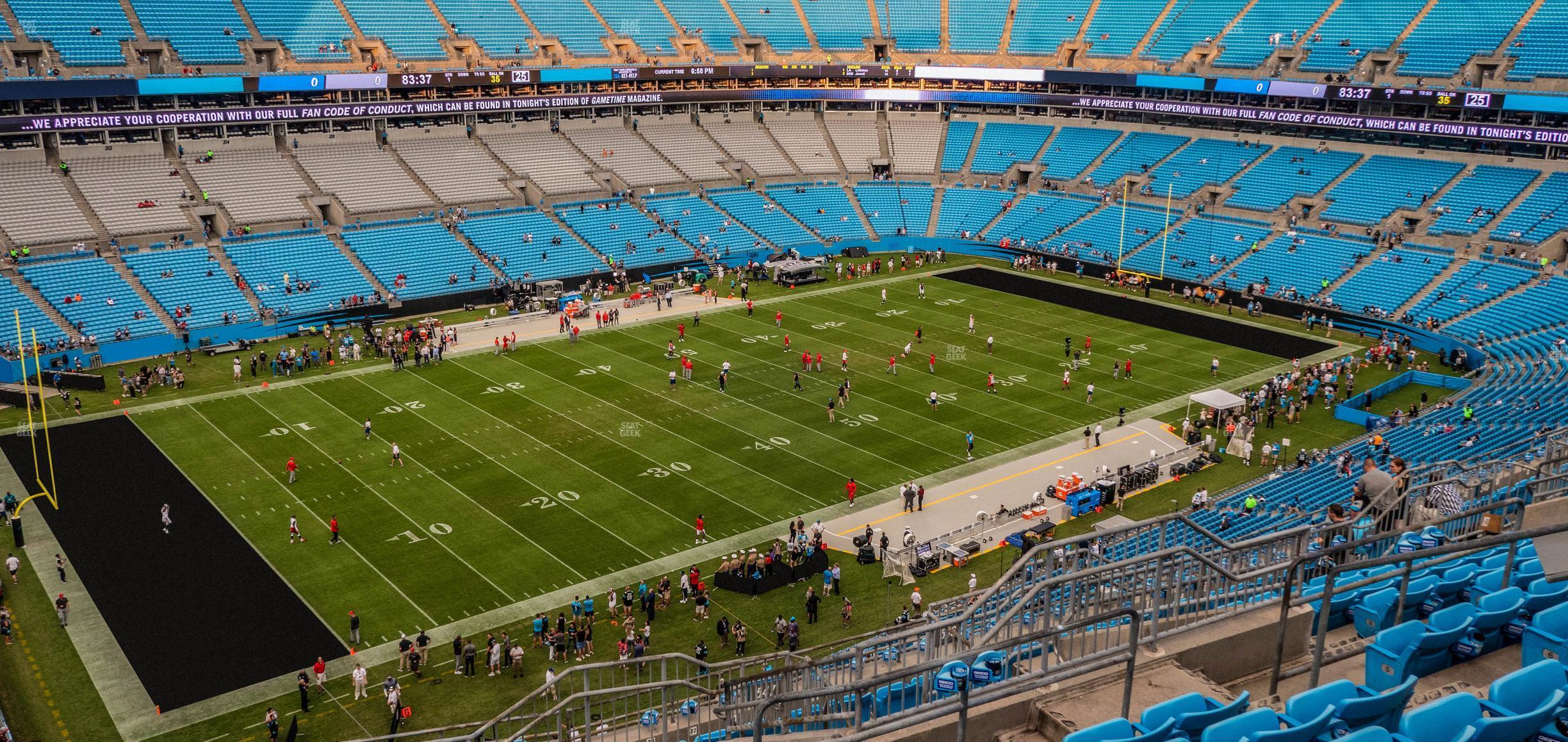 Seating view for Bank of America Stadium Section 547