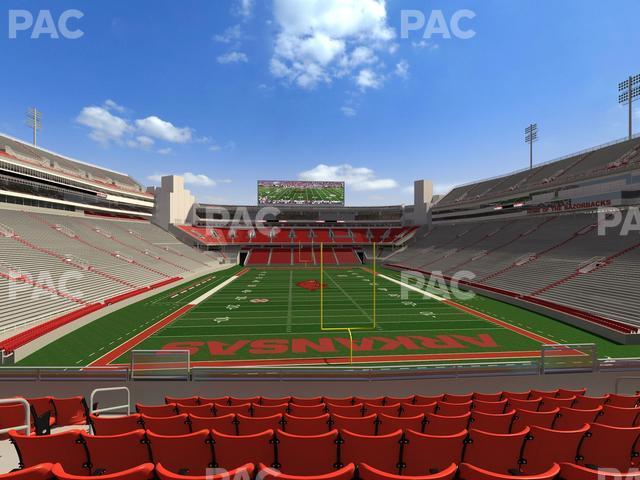 Seating view for Razorback Stadium Section 114