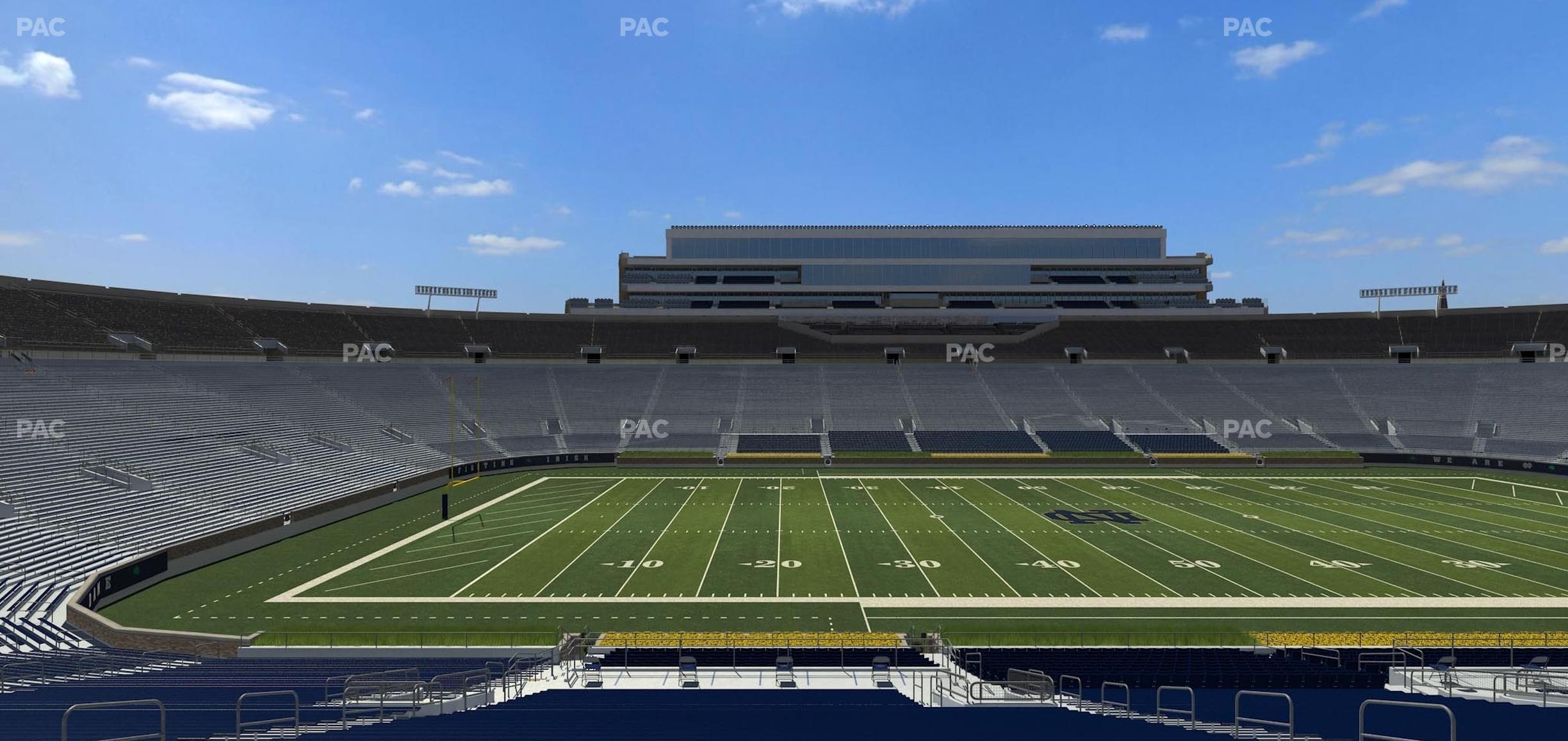 Seating view for Notre Dame Stadium Section 12