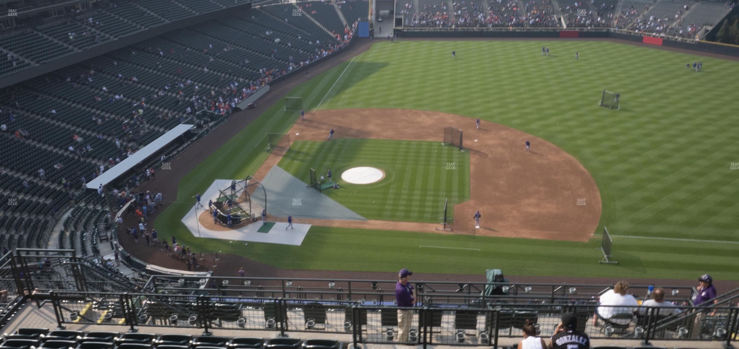 Seating view for Coors Field Section Upper 323