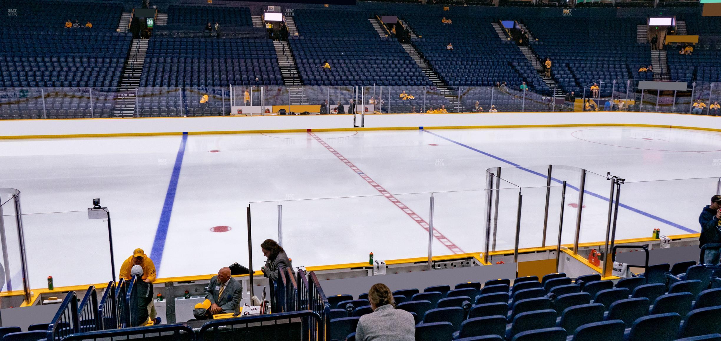 Seating view for Bridgestone Arena Section 115