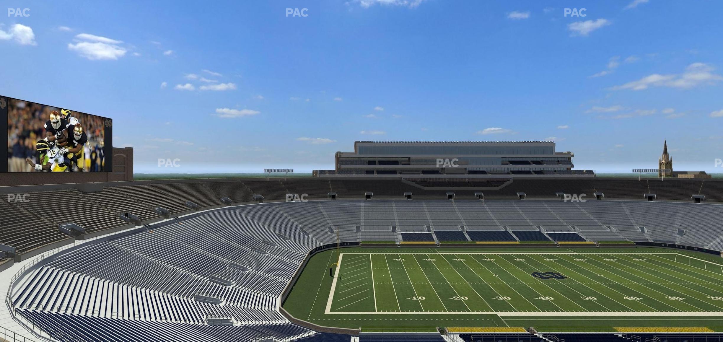 Seating view for Notre Dame Stadium Section Corbett Loge 714