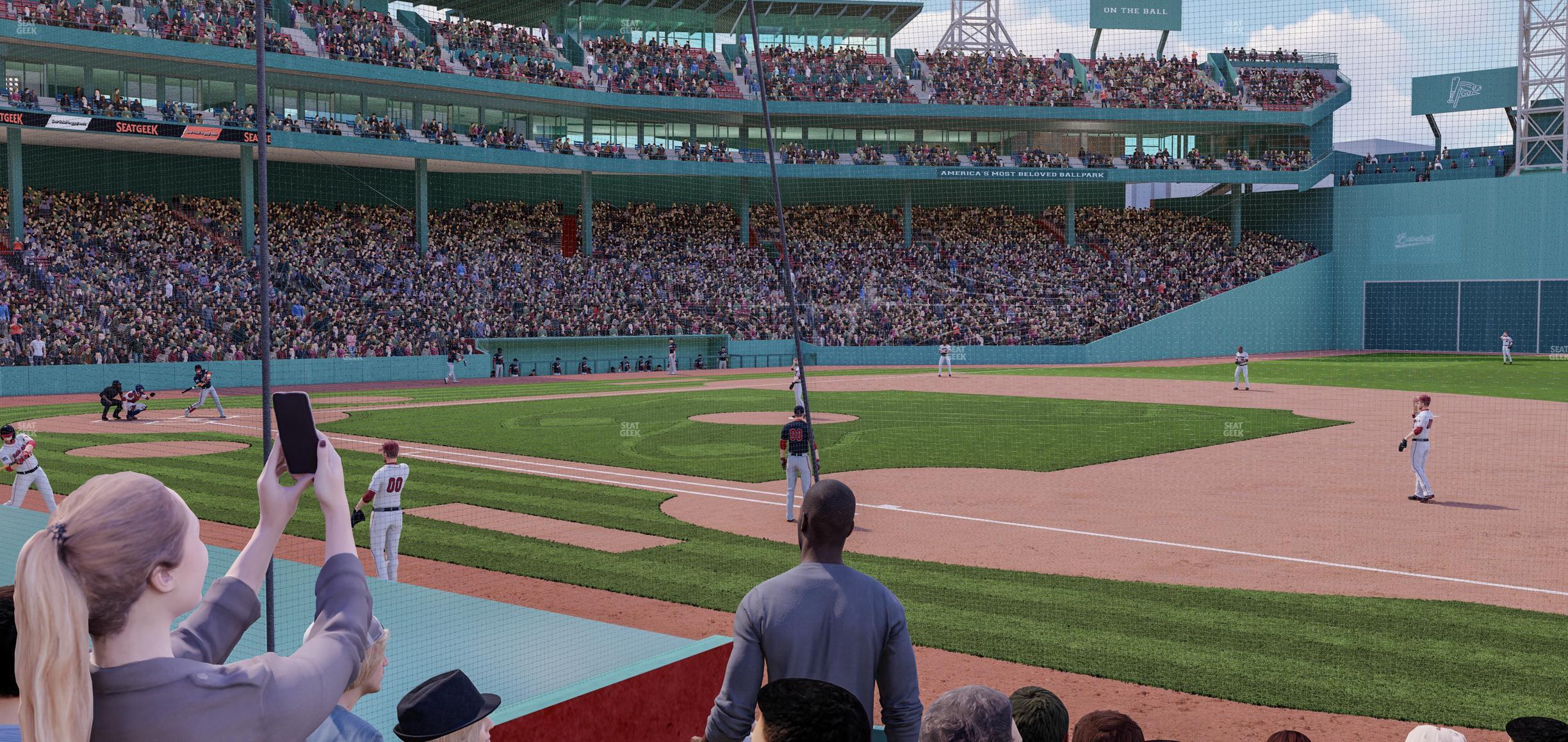 Seating view for Fenway Park Section Field Box 19