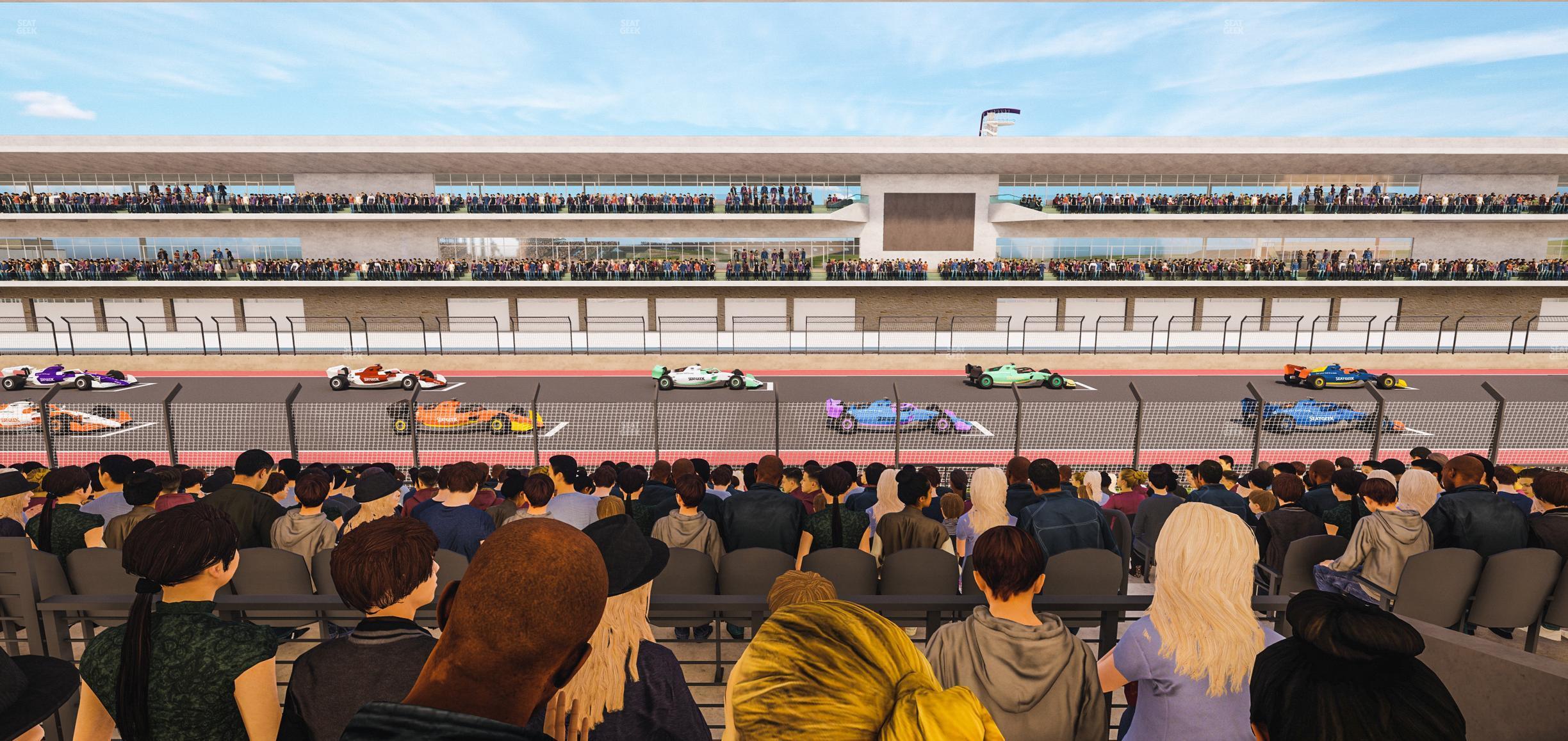 Seating view for Circuit of The Americas Section Main Grandstand Mezzanine 16 B