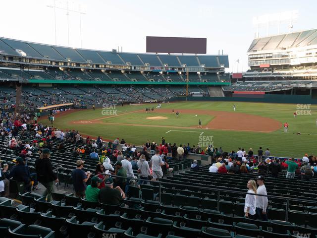 Seating view for Oakland Coliseum Section Rear 111