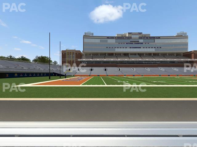 Seating view for Memorial Stadium - IL Section Front 108