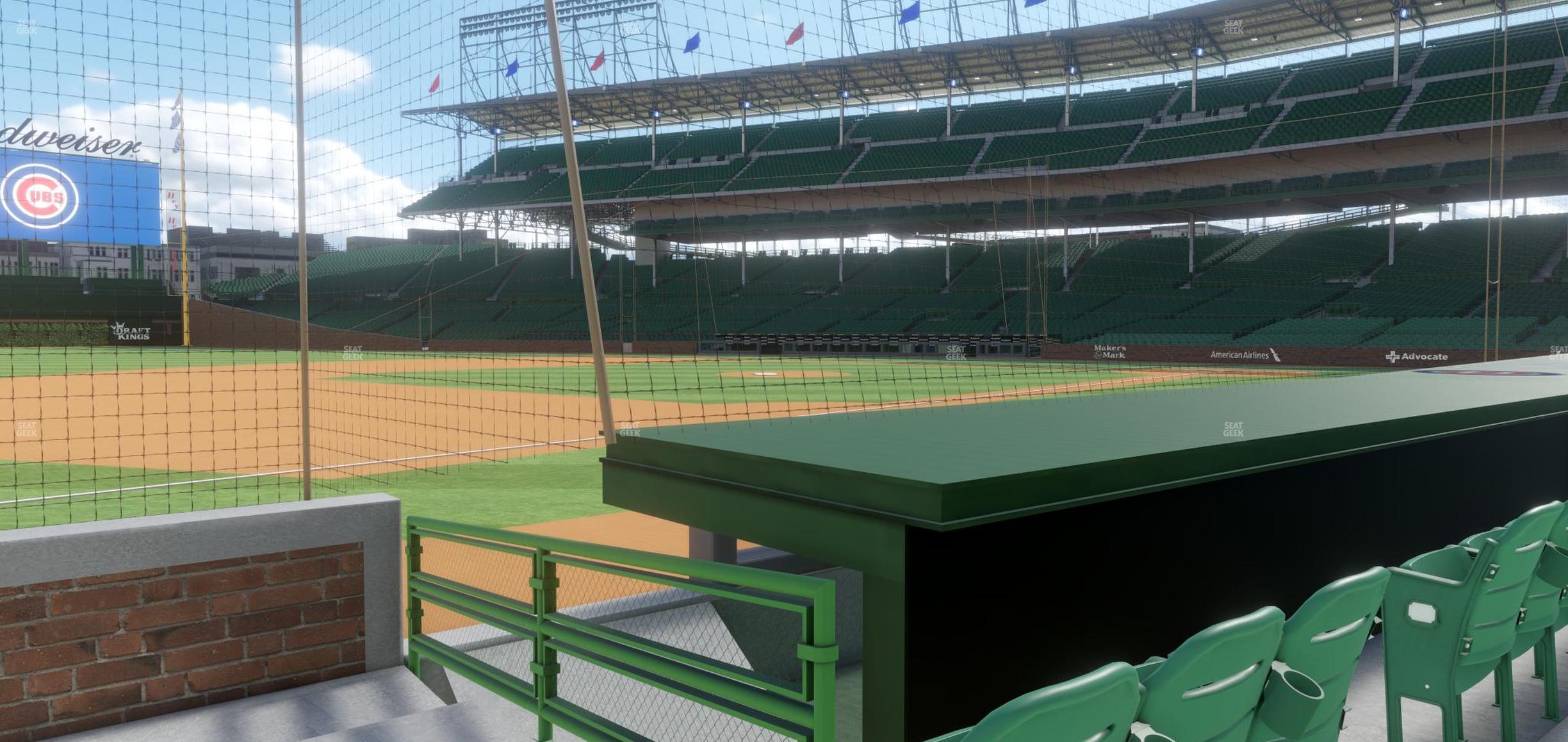 Seating view for Wrigley Field Section Club Box Infield 9