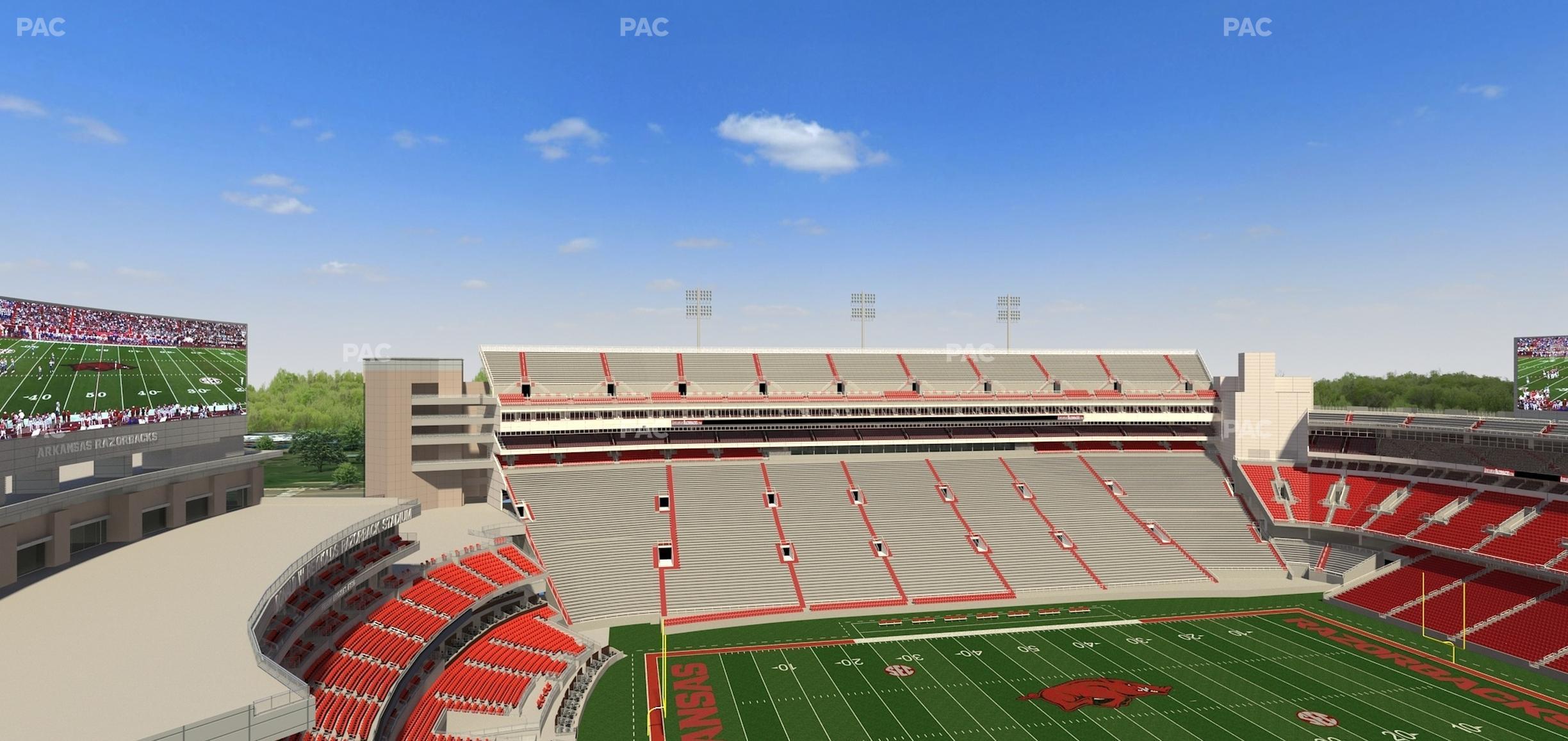 Seating view for Razorback Stadium Section 507