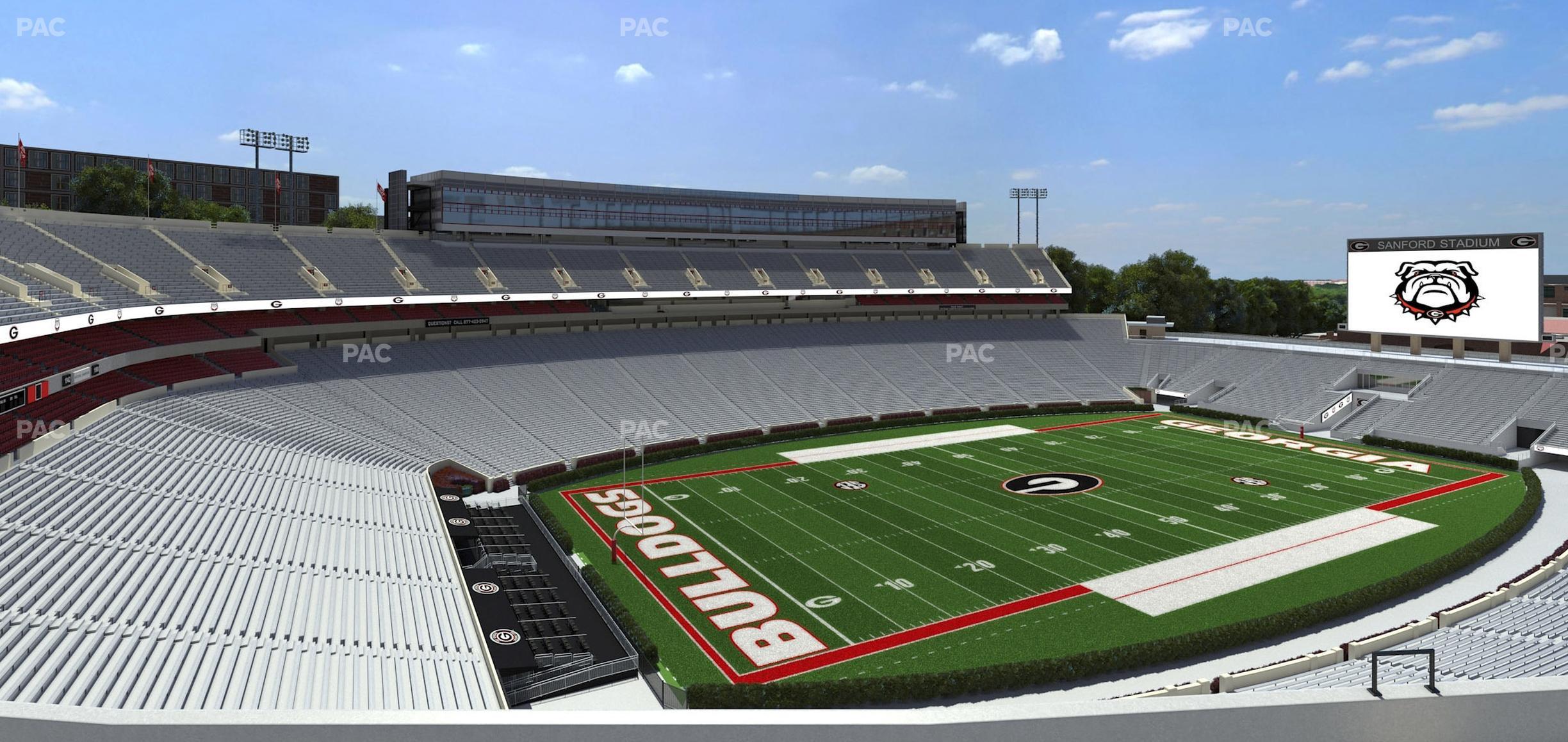 Seating view for Sanford Stadium Section 312