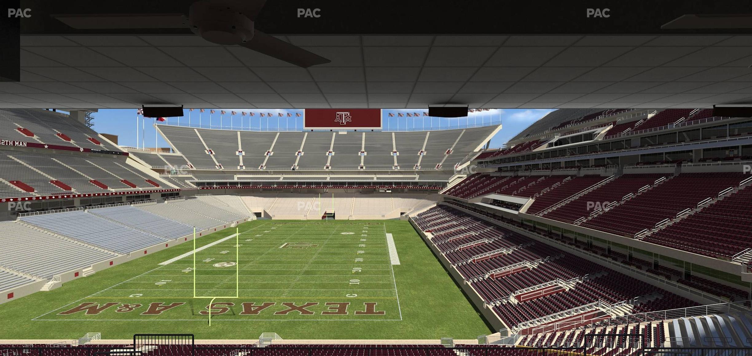 Seating view for Kyle Field Section Zone Club 5