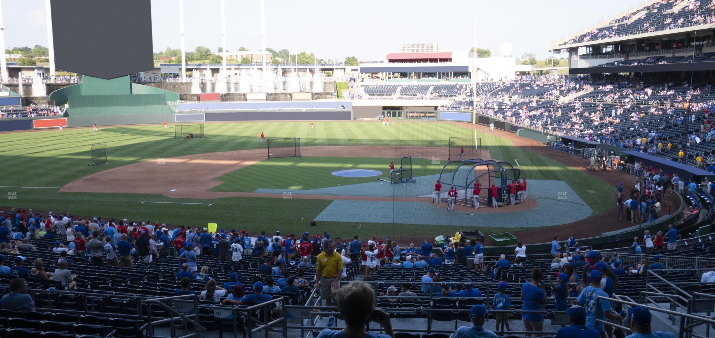 Seating view for Kauffman Stadium Section 224