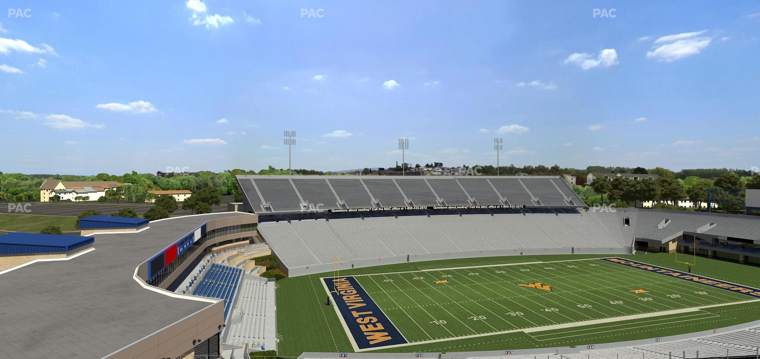 Seating view for Mountaineer Field at Milan Puskar Stadium Section 213