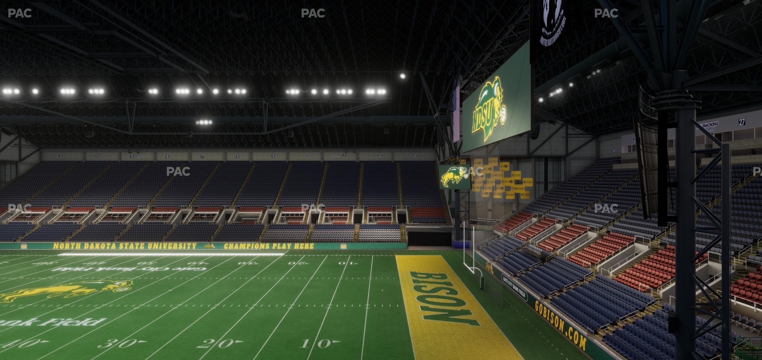 Seating view for Fargodome Section Elevated 31