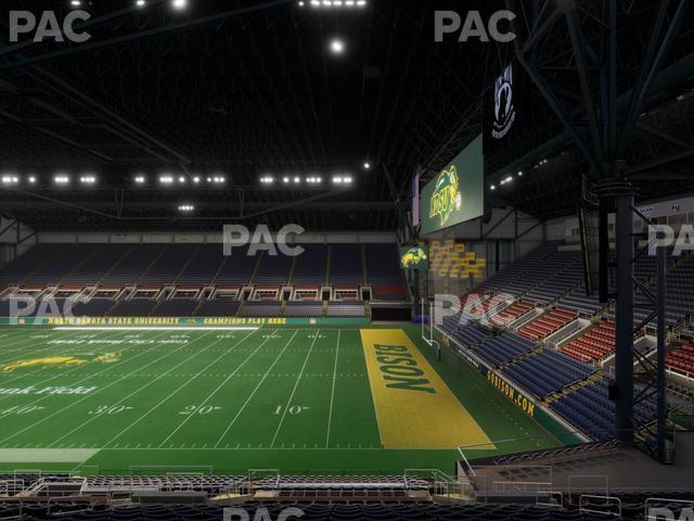 Seating view for Fargodome Section Elevated 31