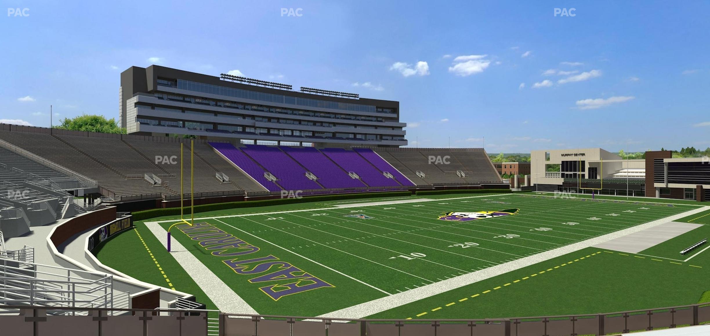 Seating view for Dowdy-Ficklen Stadium Section 22