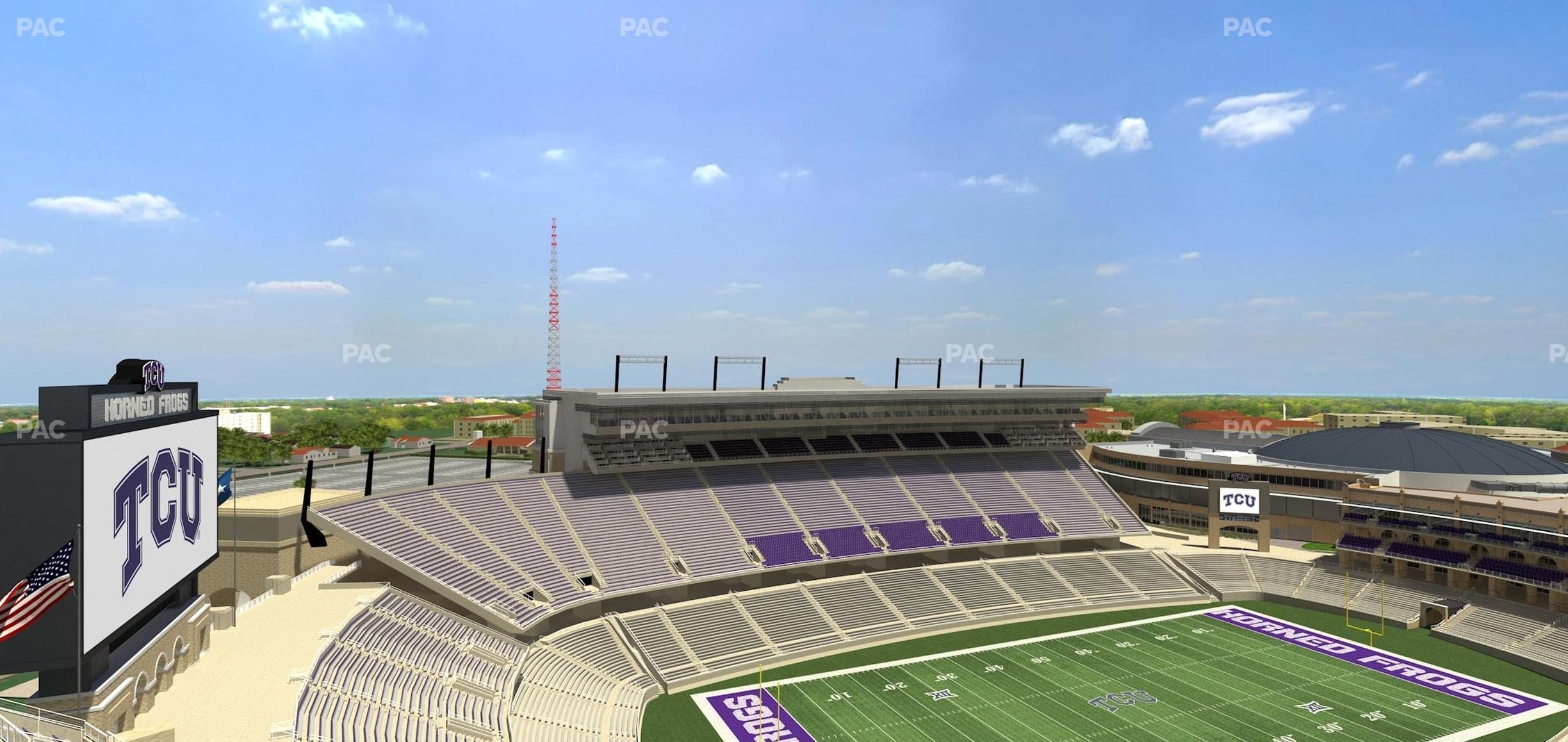 Seating view for Amon G. Carter Stadium Section 413