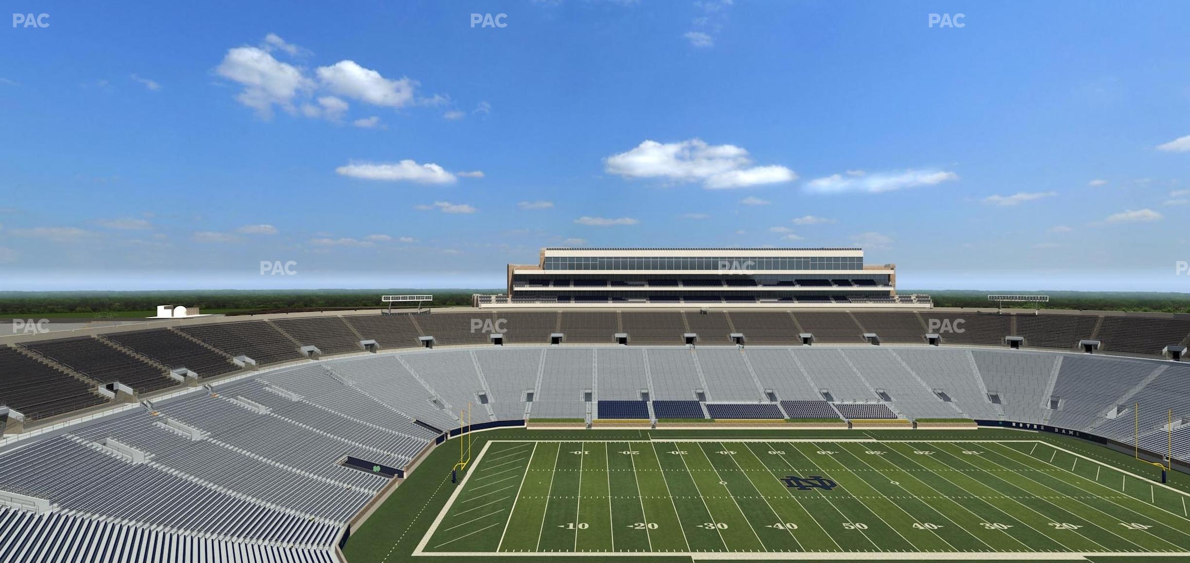 Seating view for Notre Dame Stadium Section Duncan Club 831