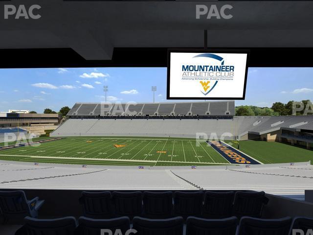 Seating view for Mountaineer Field at Milan Puskar Stadium Section Field Box 65