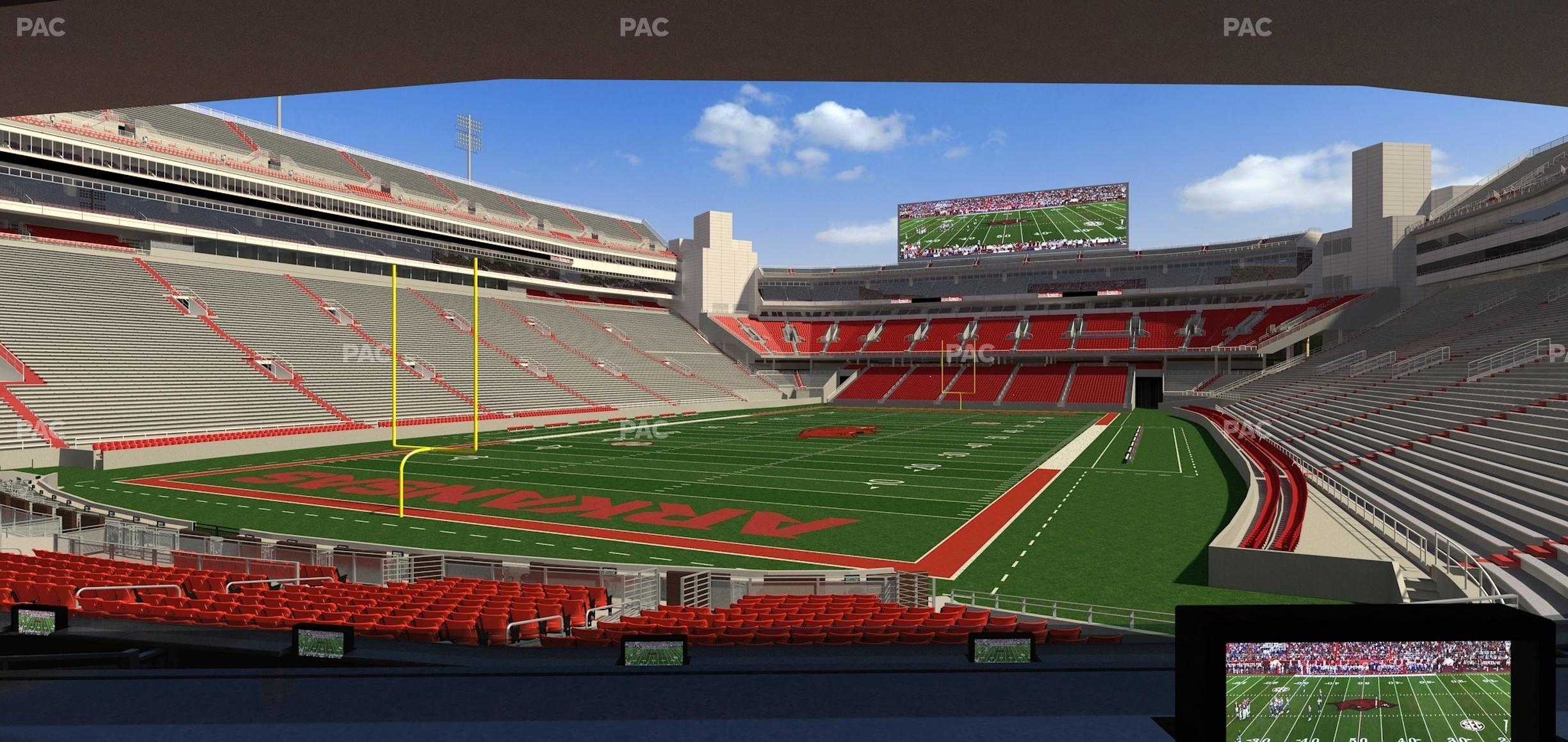 Seating view for Razorback Stadium Section Loge 35